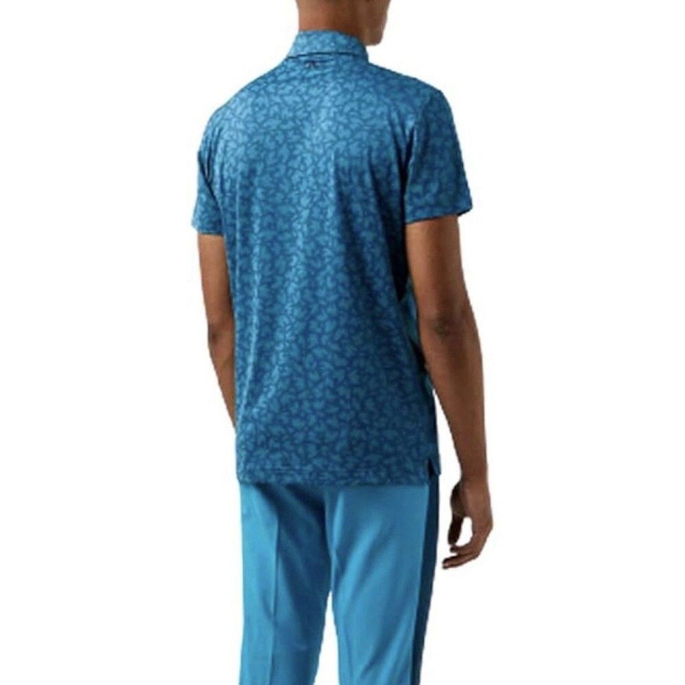 J Lindeberg Golf Polo Shirt Mens XL Nuno Stretch Regular Fit Teal Blue Bunker - Picture 2 of 14